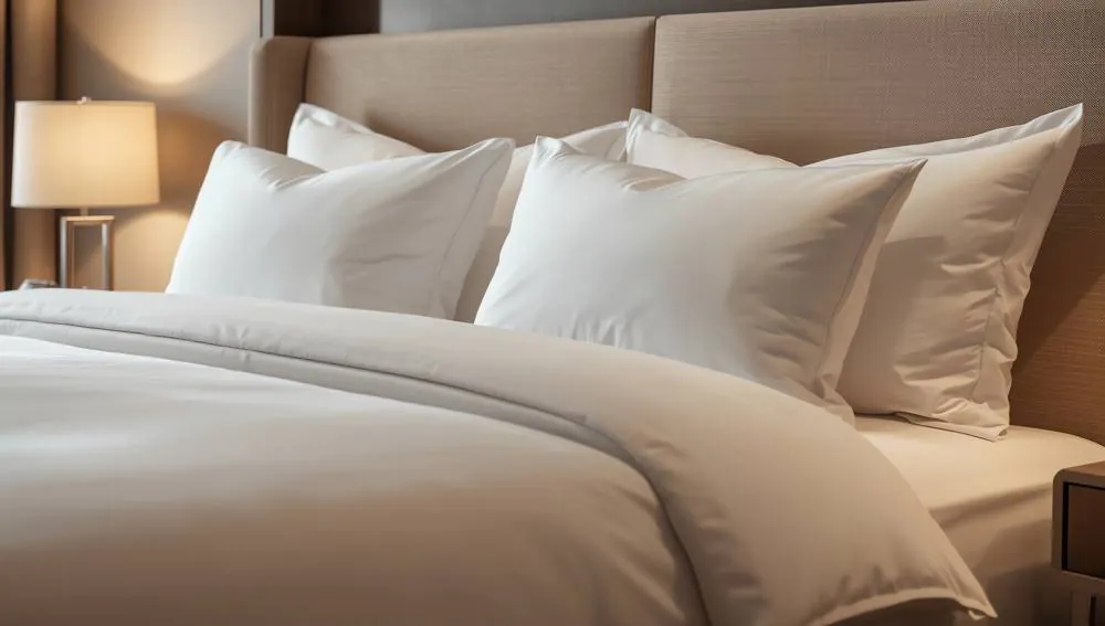 White comforter on bed